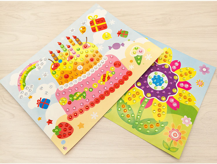 Children's Handmade DIY Diamond Art Crystal Sticker Paste Puzzle Birthday  Gift