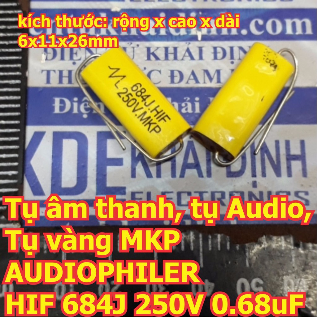 10 cái Tụ âm thanh, tụ Audio, Tụ vàng MKP AUDIOPHILER HIF 684J 250V 0.68uF kde5957