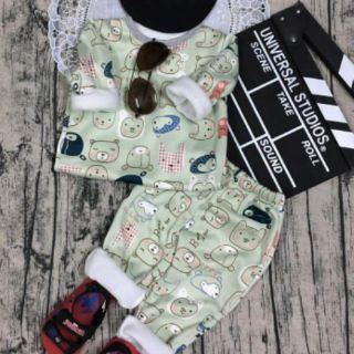 Bộ nỉ lót lông siêu cute