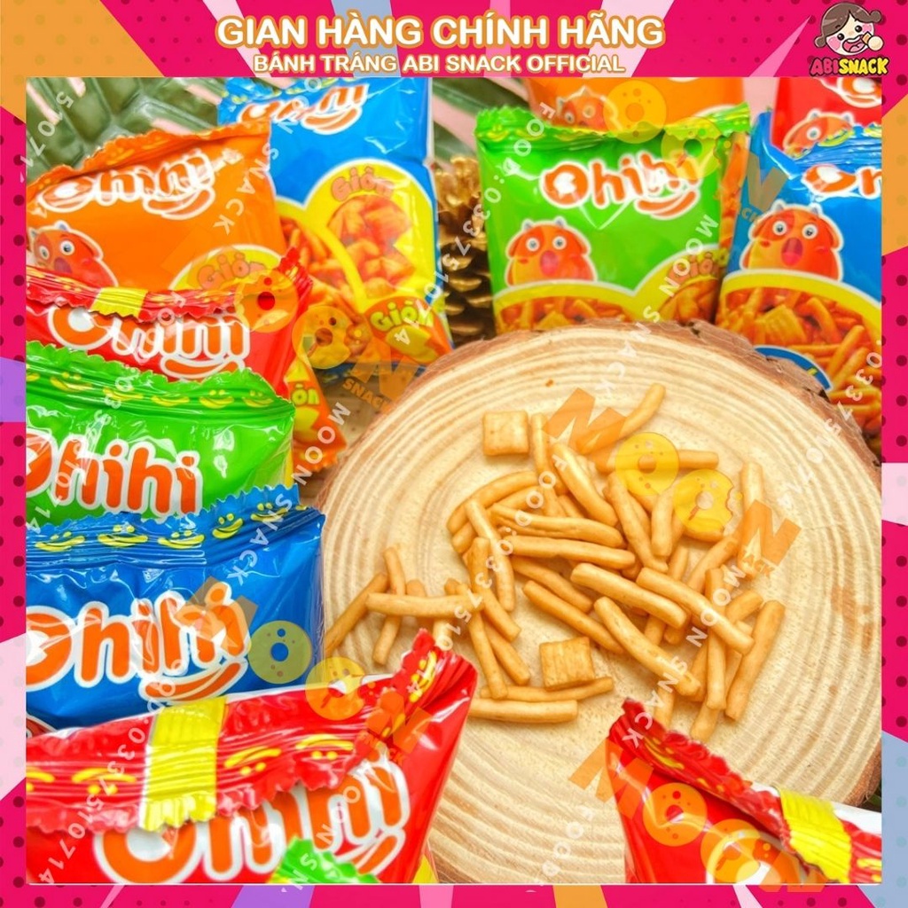 Combo 10 gói snack bim bim que Ohihi mini giòn giòn tuổi thơ ngon 8g/1 gói