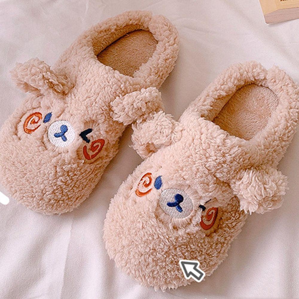 .Dép Bông Đi Trong Nhà Mềm Mại Hình Chú Gấu Đáng Yêu