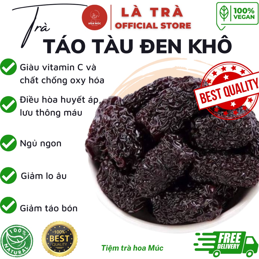 1kg Táo Tàu Đen sấy khô loại 1 dẻo ngọt Đại táo khô thượng hạng FREESHIP