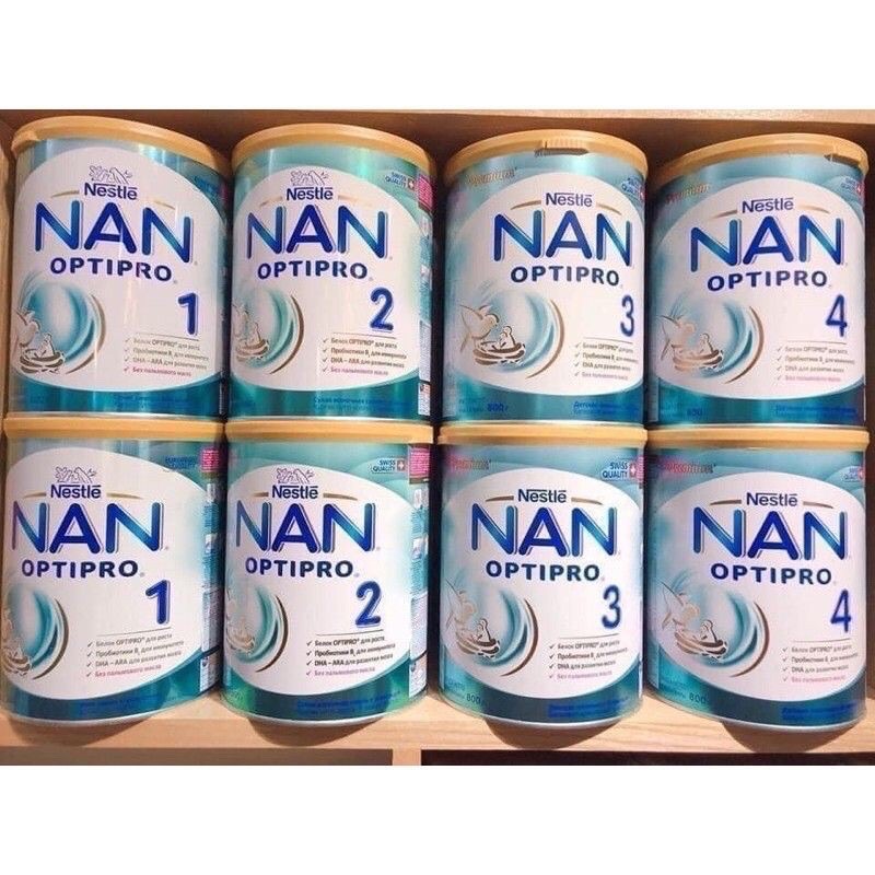 Sữa Nan Nga Số 1, 2, 3, 4 Lon 800g Date 2022