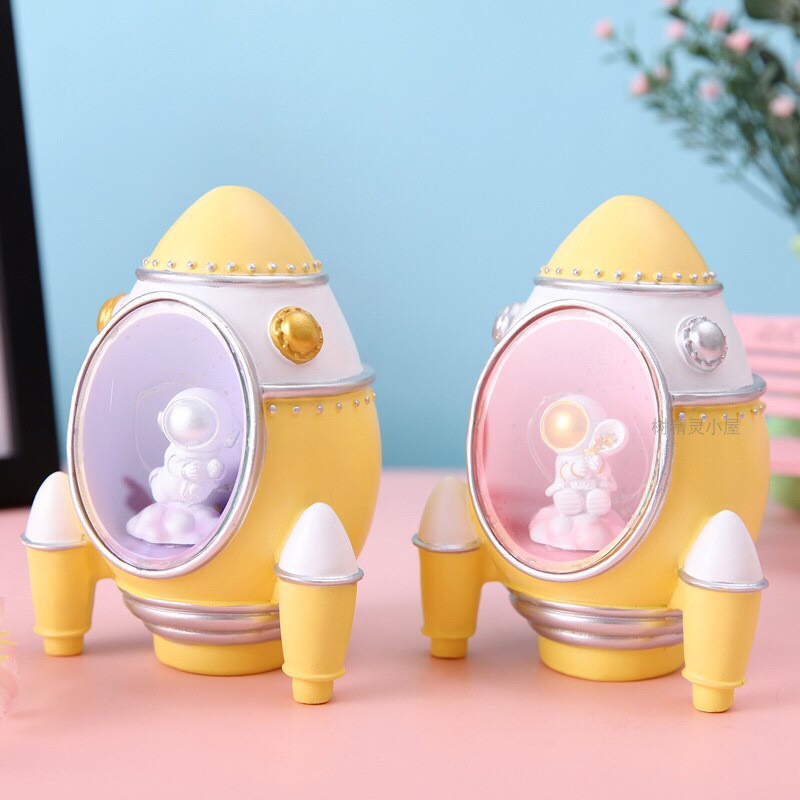 Đèn ngủ mô hình tên lửa,phi hành gia siêu dễ thương chất liệu PVC dùng làm đèn ngủ, đèn bàn,quà tặng-Ráp