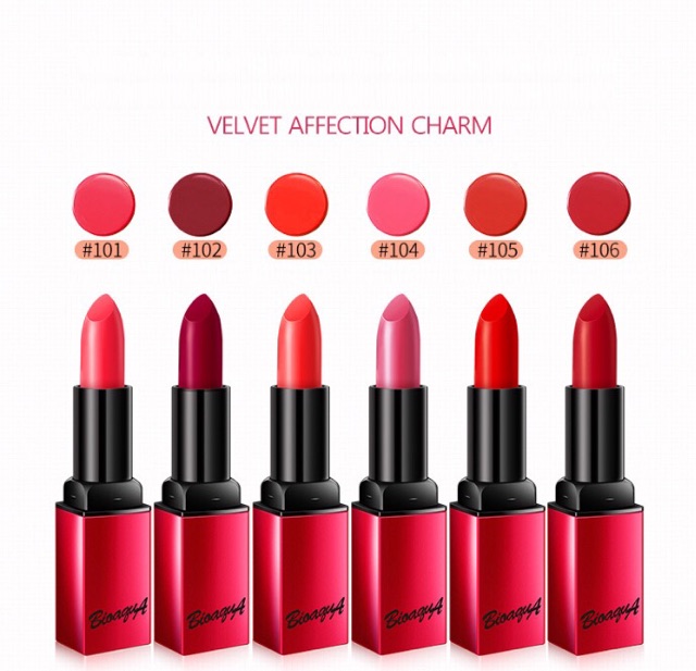 Son Lì chống thấm Bioaqua Velvet Matte Lipstick hàng nội địa Trung
