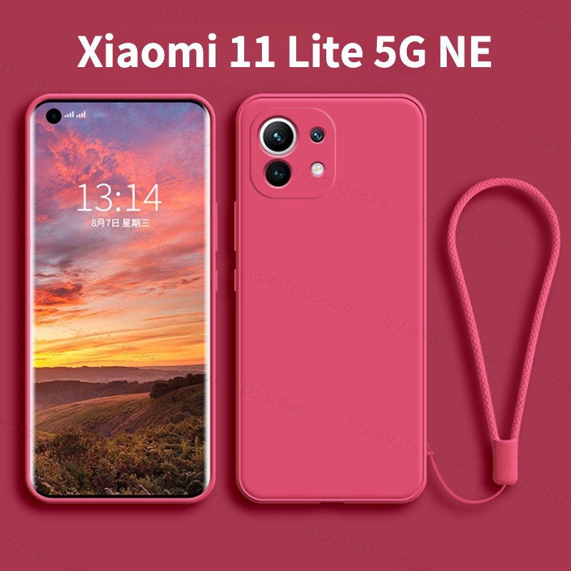 Ốp Điện Thoại Silicon Dẻo Kèm Dây Đeo Cho Xiaomi Mi 11 Lite 5G Xiaomi Mi 11T Pro 11 Lite