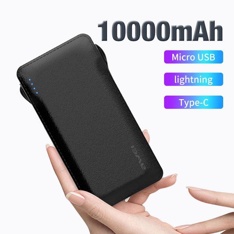 Sạc dự phòng Awei P51K 10000mAh 3 trong 1 với đầu ra USB type A cao cấp