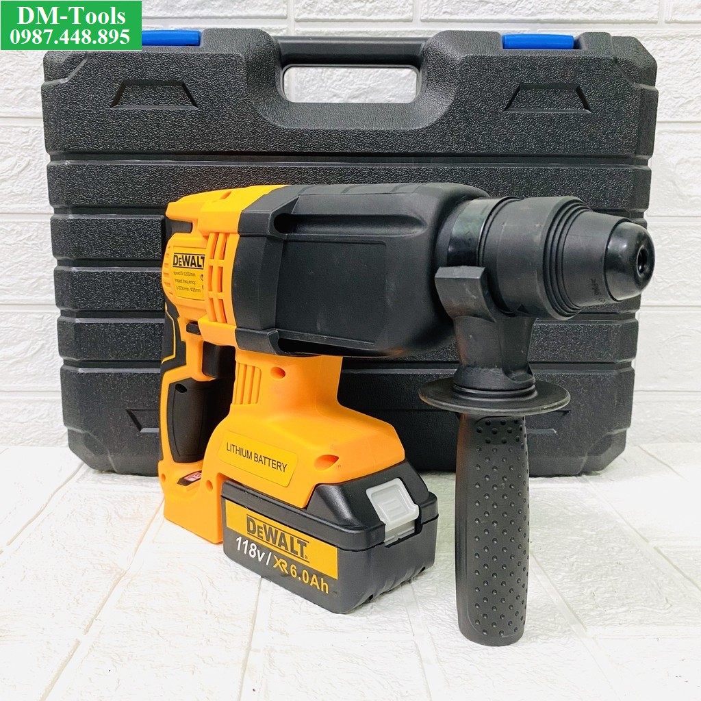 Máy Khoan Bê Tông Dùng Pin DeWaLT 118v - Loại Động Cơ Ko Chổi Than