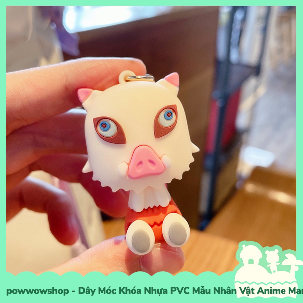 [Sẵn VN - Hỏa Tốc] Dây Móc Khóa Nhựa PVC + Gel Silica Mẫu Nhân Vật Hoạt Hình Anime Manga Kimetsu No Yaiba Baebie