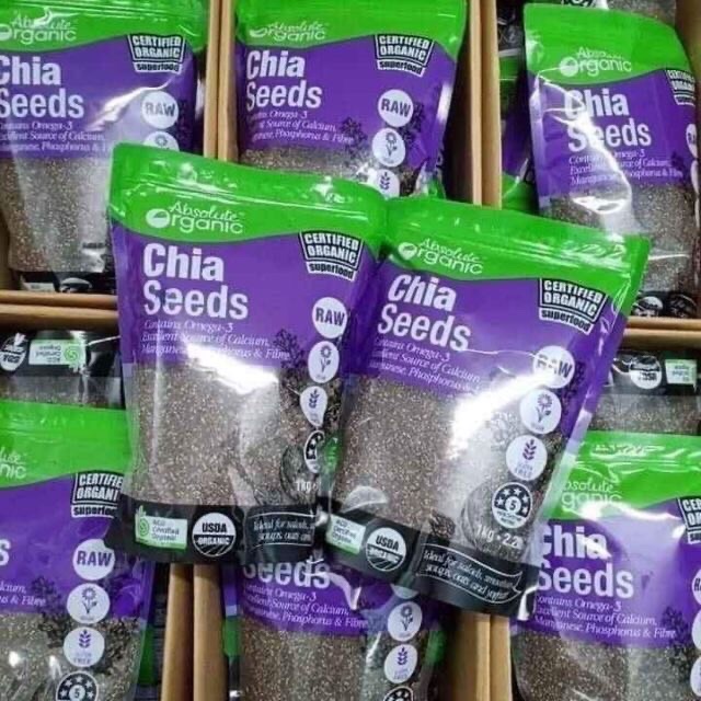 Chia Úc Organic gói tím 1kg. Xuất xứ Úc.