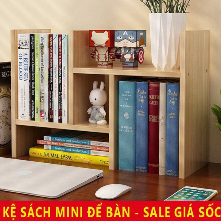 ✔∋▽[SALE] Kệ đựng sách vở cho bé, để trên bàn học hoặc làm việc. Loại mini nhỏ, bằng Gỗ, tự lắp ráp thông minh,