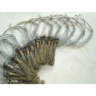 1 Bộ Giò Đón chân thép Bẫy Gà Rừng 1 bộ 20 Chân Màu Cỏ Khô, đã làm hoàn chỉnh, cáp inox không rỉ