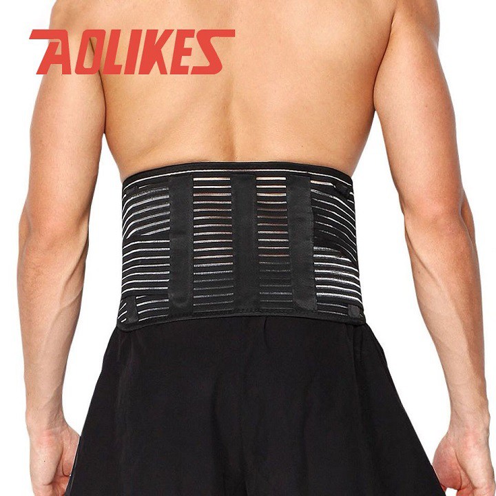 Đai lưng tập gym có nẹp thép cao cấp Aolikes AL7996 - AL7996