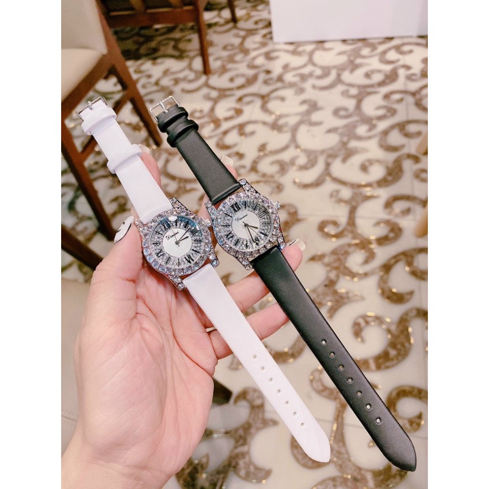 Đồng hồ DIMINI dây da mềm thiết kế đính đá kim cương nhân tạo sang trọng đeo cực sáng tay và nổi bật | BigBuy360 - bigbuy360.vn