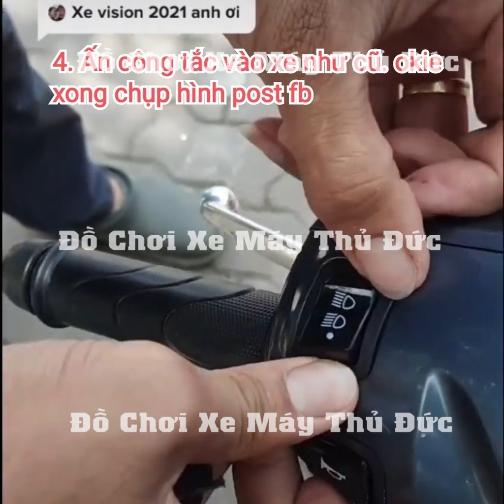 Công Tắc Tắt Đèn Pha Xe Honda Vision Wave A110 Blade rsx led Lead lead125 - Chính Hãng - Bảo Hành