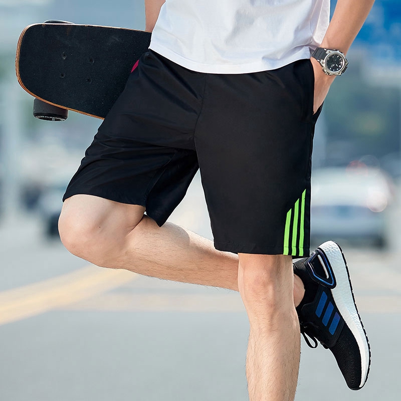 Quần short có túi khóa kéo phong cách thể thao size M-4XL dành cho nam