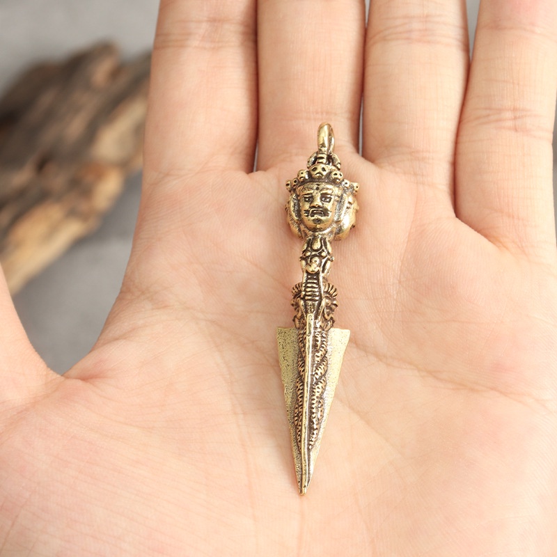 Móc Treo Chìa Khóa Bằng Đồng Thau Nguyên Chất Phong Cách Tây Tạng