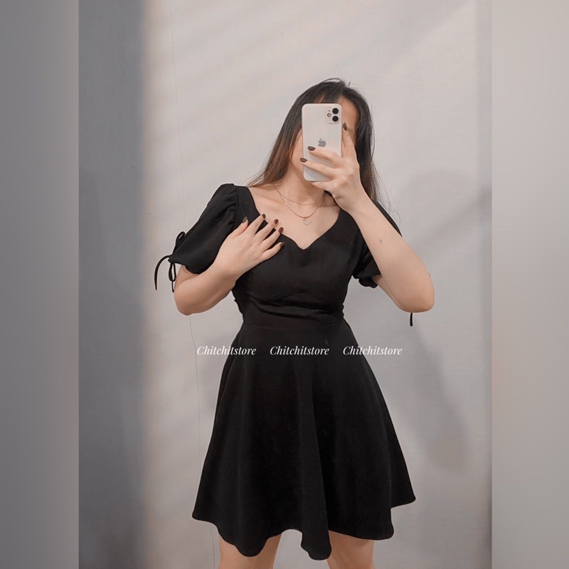 Có bigsize Đầm đen nơ tay Chitchitstore | BigBuy360 - bigbuy360.vn