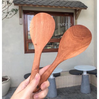 Combo 2 món muôi canh + thìa xới cơm gỗ nhãn