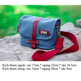 Túi máy ảnh thời trang Manbulv vải canvas
