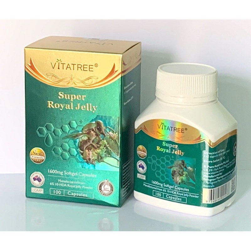 Sữa Ong Chúa VITATREE SUPER ROYAL JELLY 1600 MG - Hộp 100 Viên