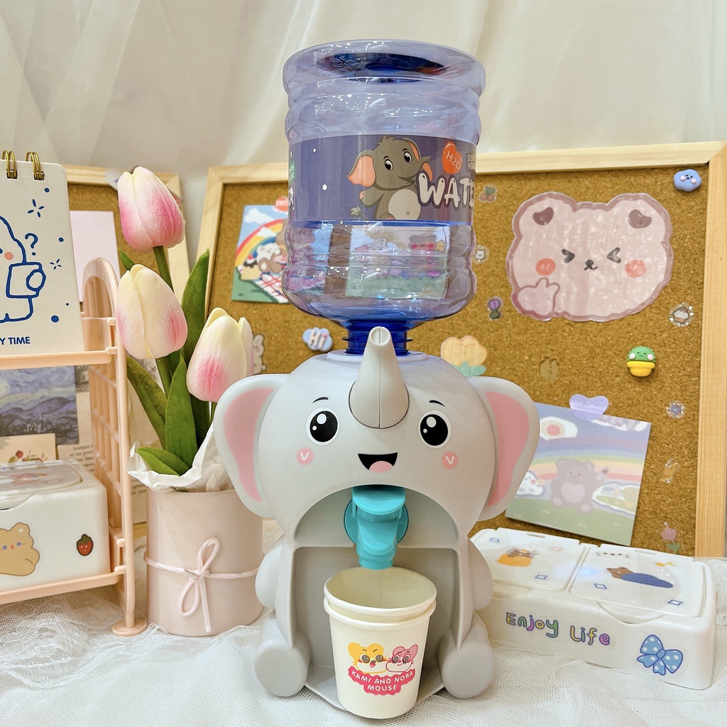 Bình nước mini, đồ chơi máy lọc nước hình động vật ngộ nghĩnh dành cho trẻ em