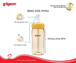 Bình sữa Pigeon PPSU 160ml và 240ml