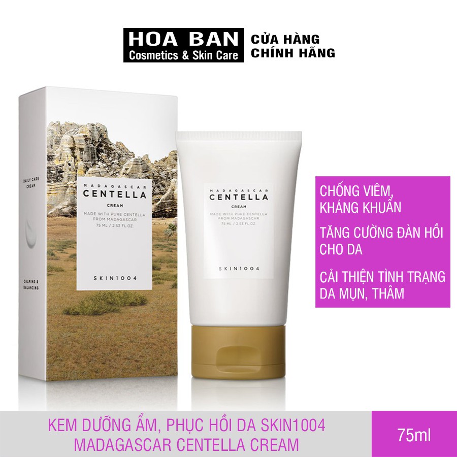 KEM DƯỠNG ẨM, PHỤC HỒI DA SKIN1004 MADAGASCAR CENTELLA CREAM 75ml