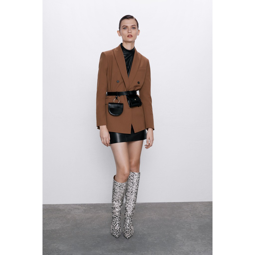 ÁO BLAZER ZARA NỮ MÀU NÂU AUTH TUỒN | BigBuy360 - bigbuy360.vn