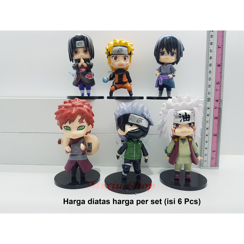 Set 6 Mô Hình Nhân Vật Phim Naruto Chibi Jiraiya Sasuke Kakashi Gaara Itachi Fg Contents