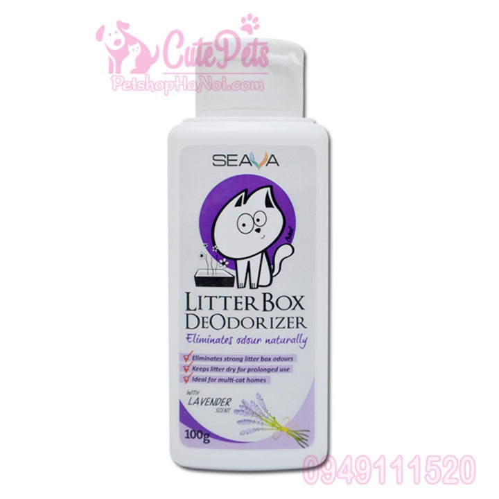 Bột khử mùi tăng vón cho cát vệ sinh mèo Litter Box Deodorizer 100g - Cutepets phụ kiện chó mèo Pet shop Hà Nội