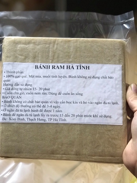 Bánh Ram Hà Tĩnh 26k/ Tập (100 Lá) Hút Chân Không