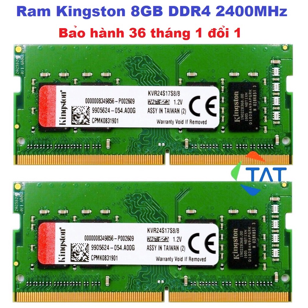 Ram Laptop Samsung Hynix kingston 8GB DDR4 2400MHz Chính Hãng - Bảo hành 36 tháng 1 đổi 1