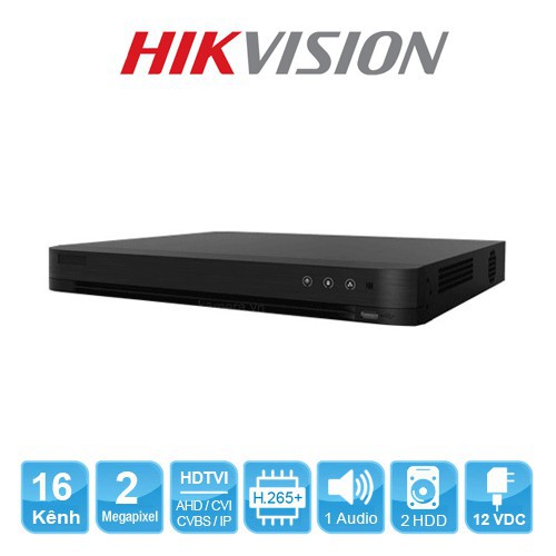 Đầu ghi 16 kênh Hikvision DS-7216HGHI-K2, Đầu ghi hình 2Mp TVI/AHD/CVI/Analog.