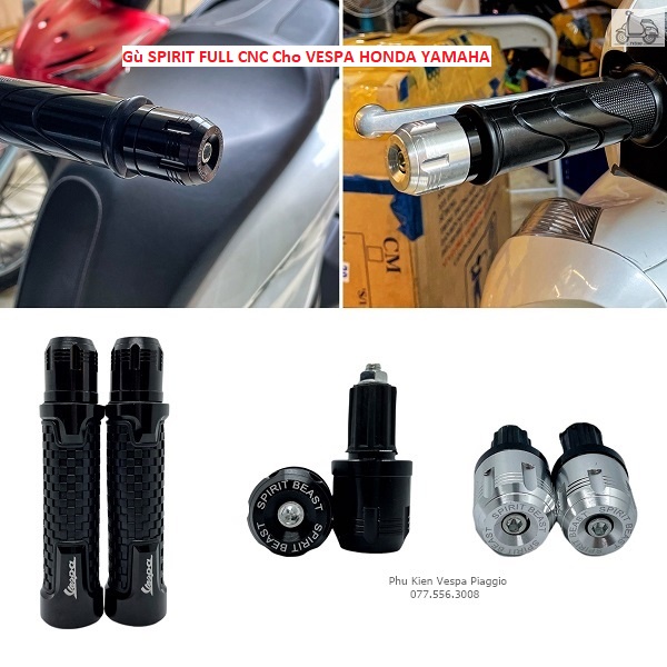 Gù Tay Lái Full CNC SPIRIIT cho Vespa Honda Yamaha