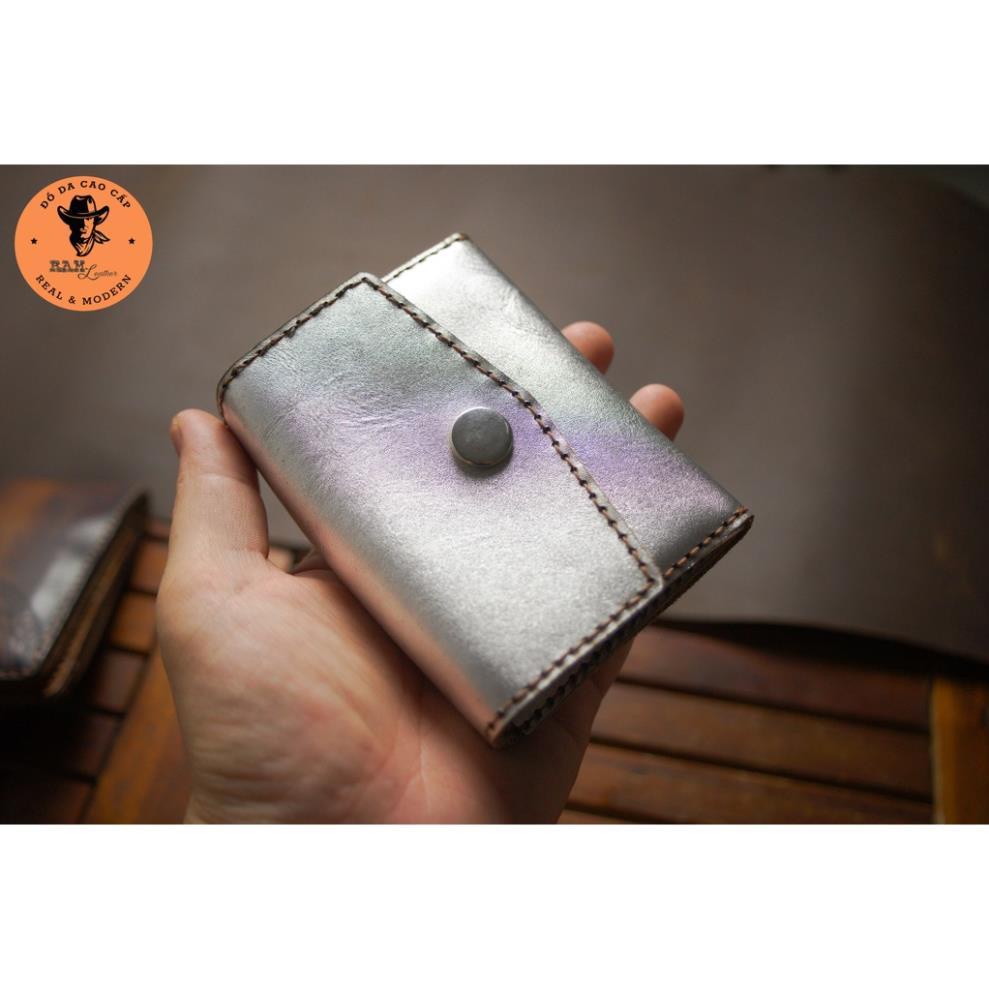 Ví Nữ Da Bò Màu Trắng Bạc Cao Cấp - Ram Leather