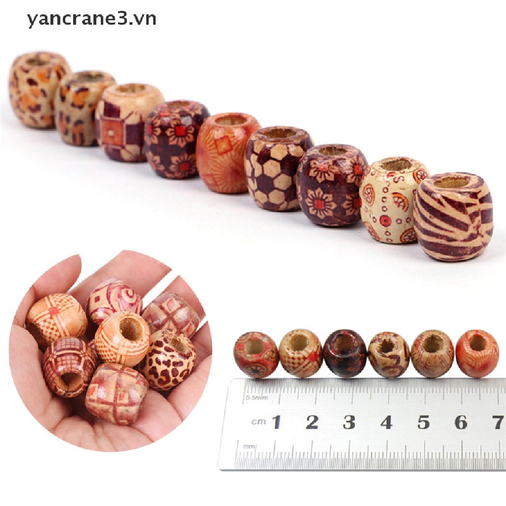 Bộ 50 Hạt Xỏ Lỗ Làm Tóc Dreadlock DIY yancrane3.vn