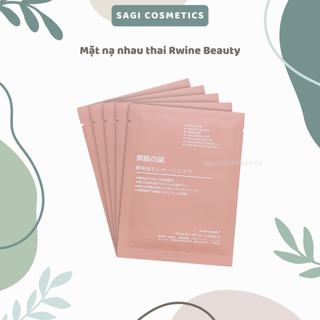 Mặt nạ dưỡng Sáng Nhau Thai Rwine Beauty Nhật Bản