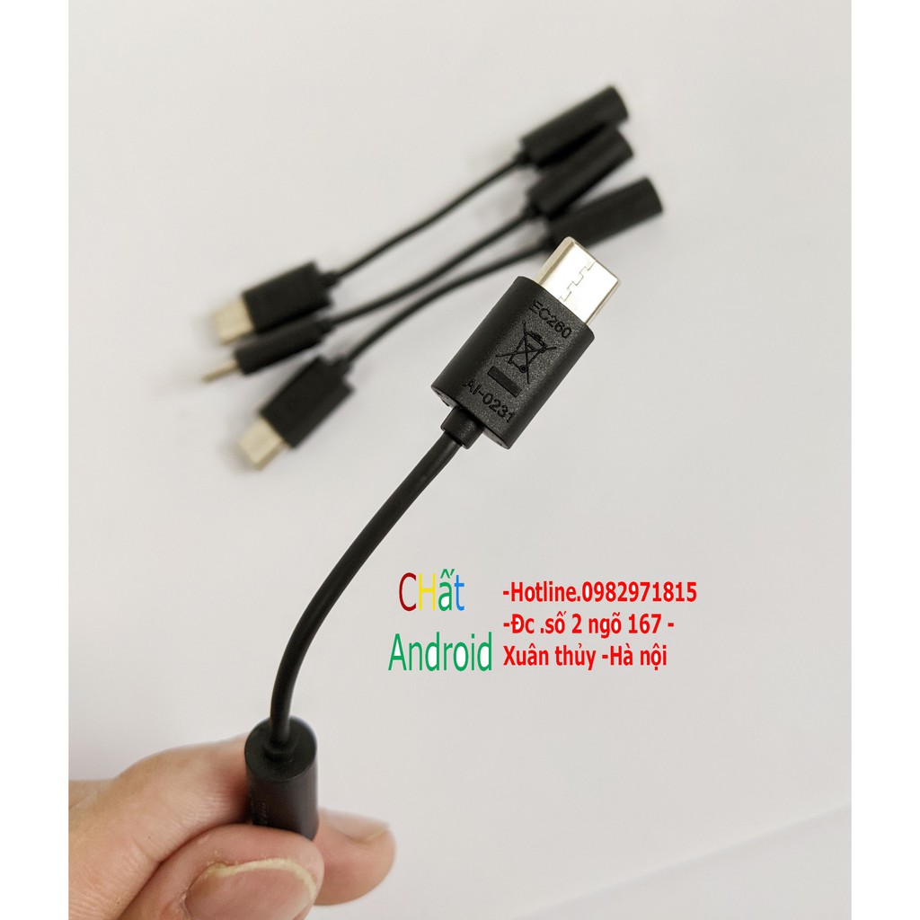 Cáp chuyển tpye C qua jack 3.5mm cho Google pixel ,Sony, các máy android