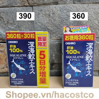 300QN BGF Viên uống Orihiro Shark Squalene 360viên chiết xuất dầu gan cá mập sụn vi cá mập Japan 21