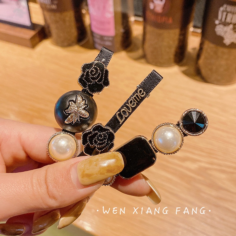 Kẹp Tóc Đính Đá Ngọc Trai Phong Cách Hàn Quốc Cho Nữ