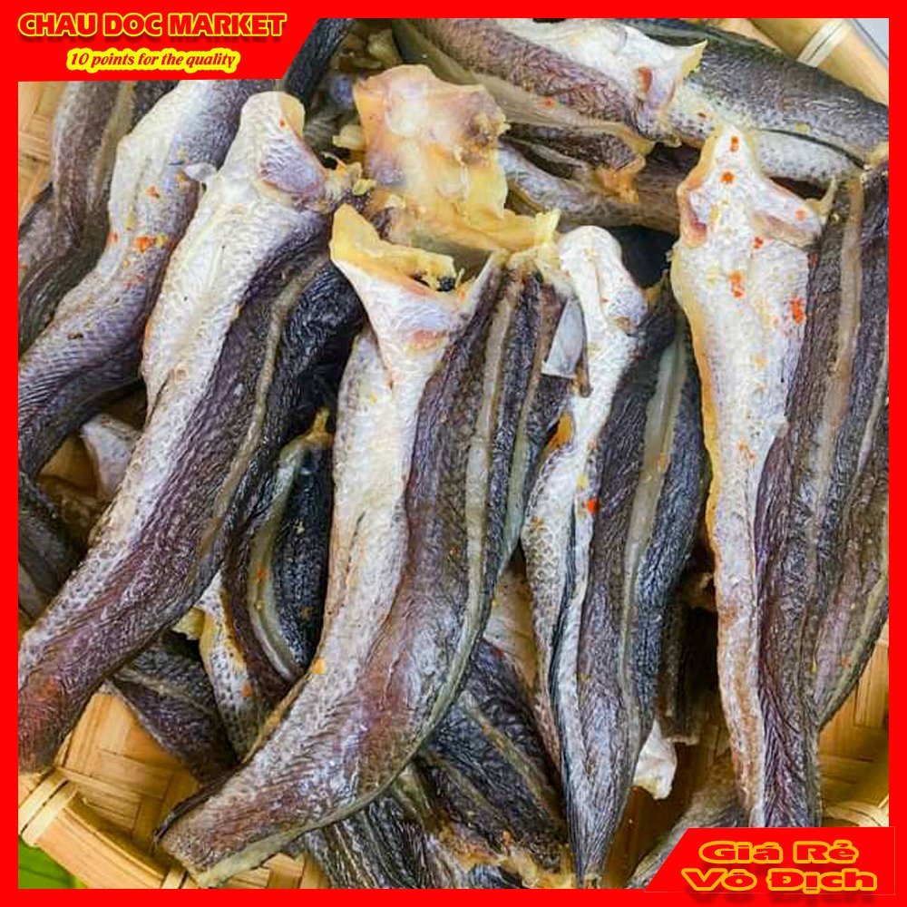 Khô Cá Lóc Đồng Nguyên Con Ướp Gia Vị Vừa Ăn Loại 2 Nắng Gói 500gr.