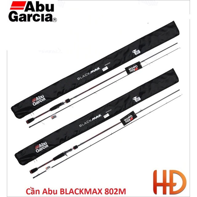 Cần câu [Chính Hãng] cần lure ABU BLACKMAX dài 2m4 chính hãng có cả cần ngang và máy đứng