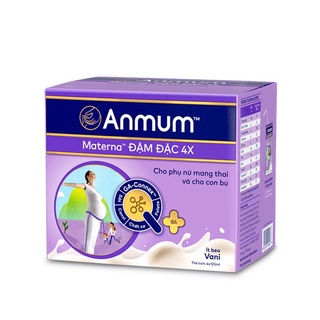  01 Lốc 4 Hộp Sữa nước Anmum Materna Đậm Đặc 4X Hương Vani 125ml/hộp
