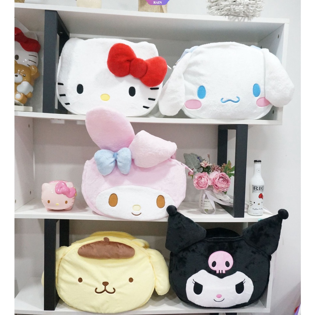 Túi Xách Đeo Vai Hình Sanrio Cinnamoroll Kuromi My Melody Nhồi Bông Hoạt Hình Cho Nữ [RAIN]