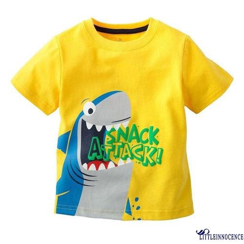 ❤XZQ-2015 Cool Children Baby Kids Boys Cartoon Tees Tops T-shirts 1~6Y