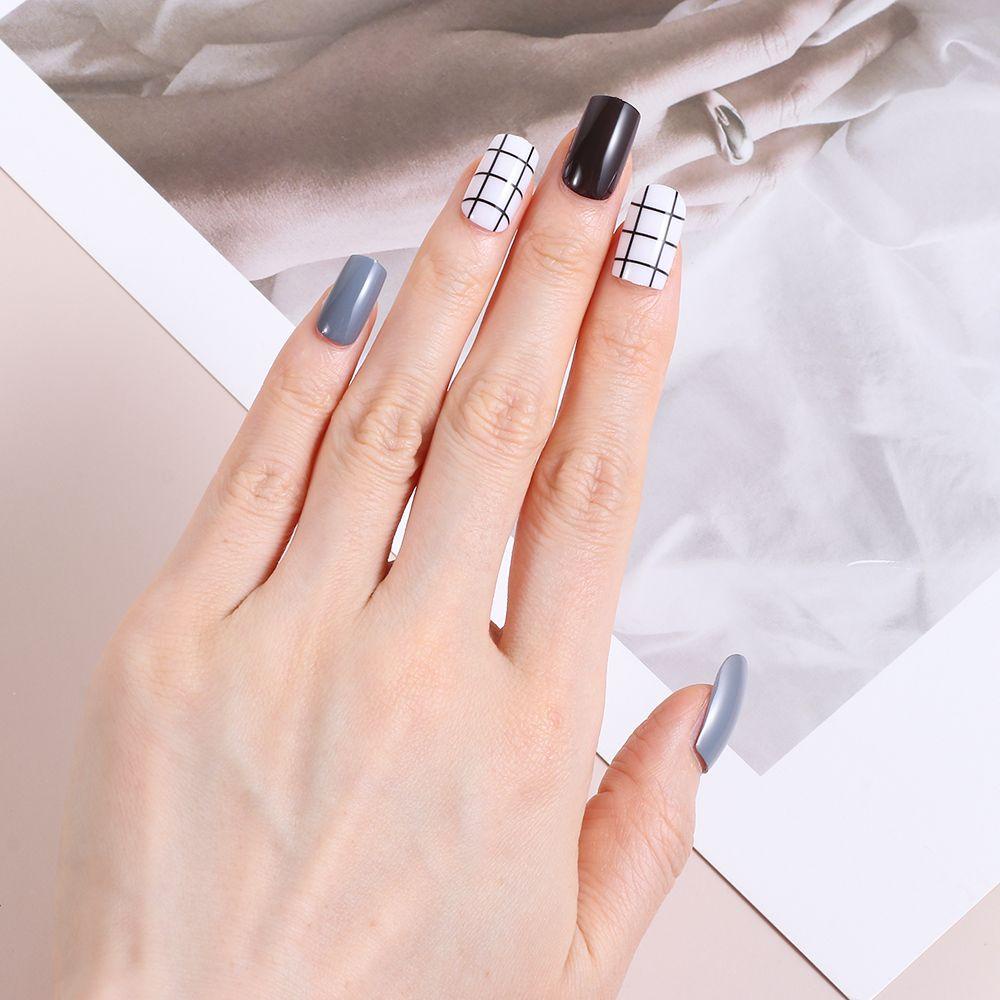 Bộ Móng Tay Giả Đầu Tròn Có Thể Tháo Rời Che Phủ Toàn Diện