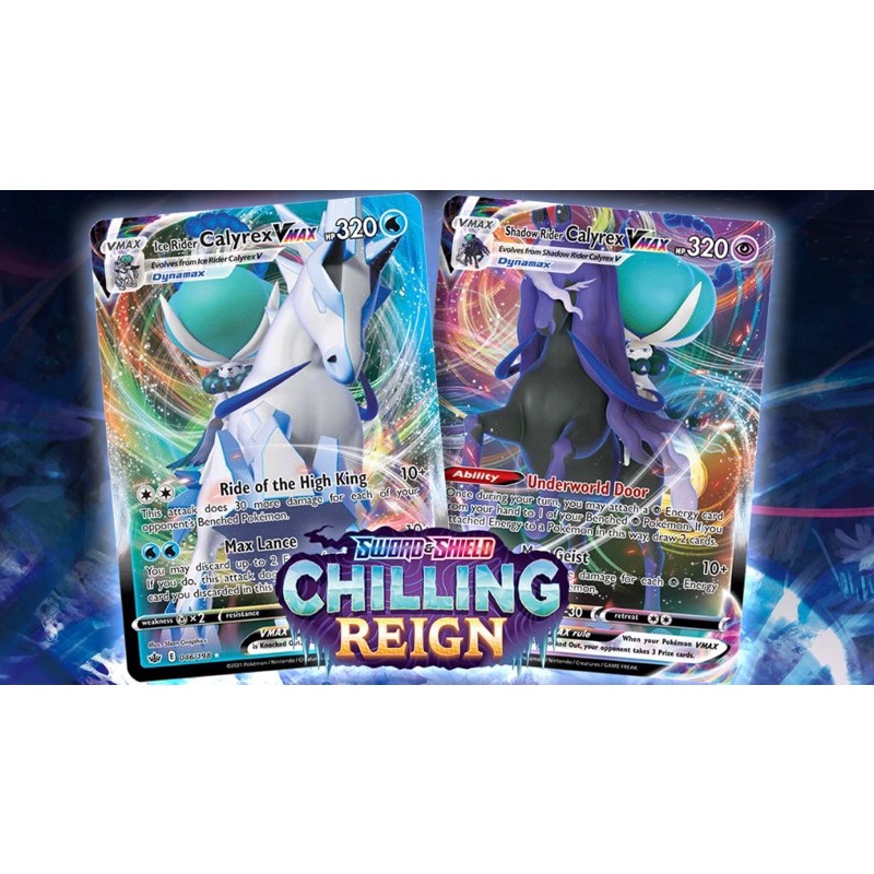 1 pack Pokemon Tcg chính hãng - Chilling Reign - Tặng kèm 1 Toploader