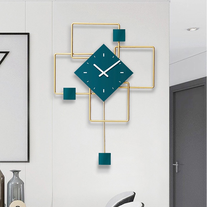 Đồng hồ trang trí nhà cửa, trang trí không gian nhà, đồng hồ treo tường tiện ích sang trọng hiện đại DH-135