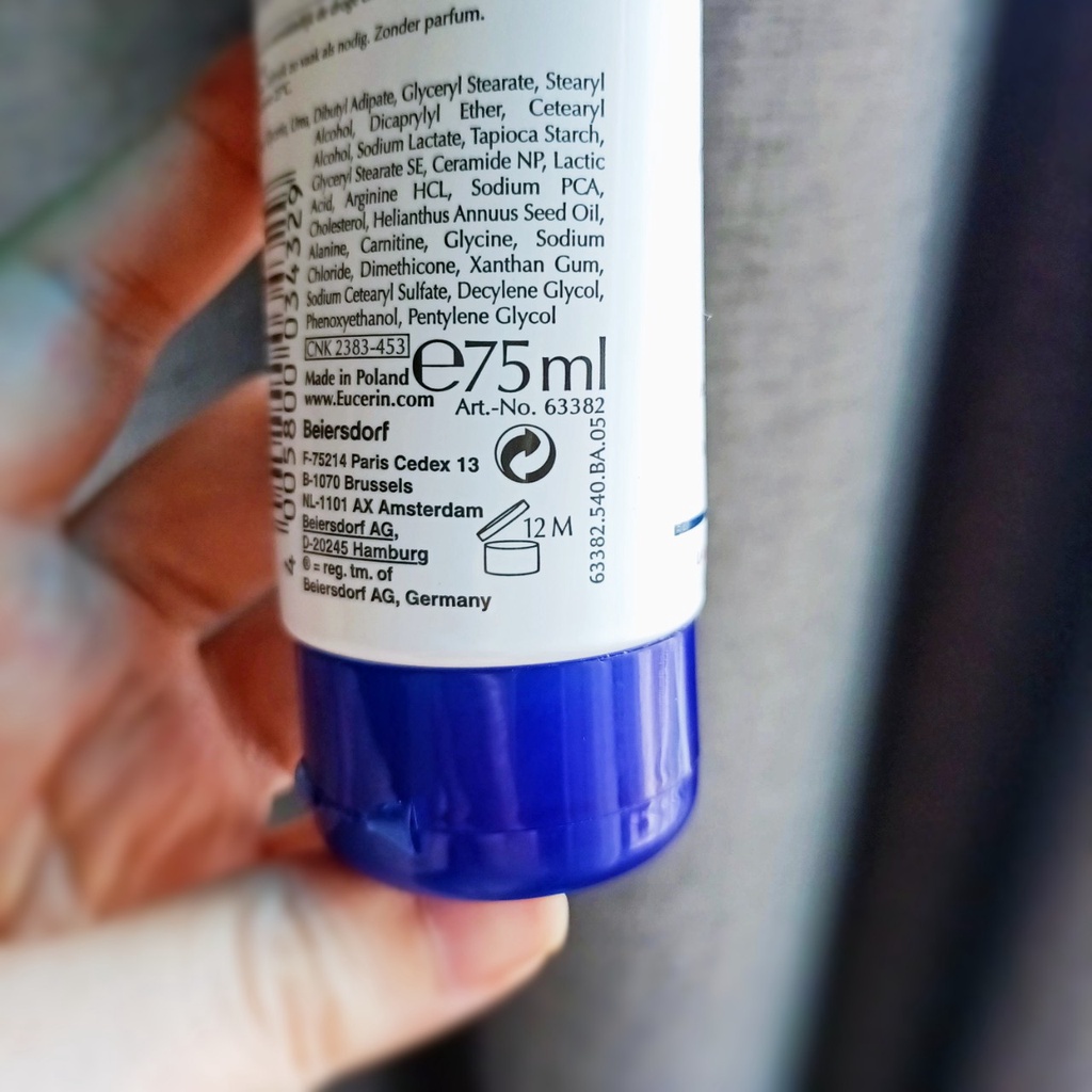 Kem dưỡng da tay EUCERIN UREA REPAIR PLUS 5% UREA + CERAMIDE & N.M.F 75ML